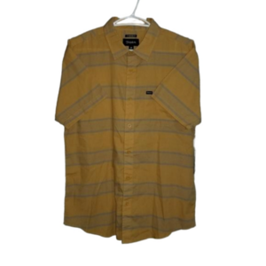 Brixton Mens Standard Fit Short Sleeve Button Up Label Reads Size Medium NWT